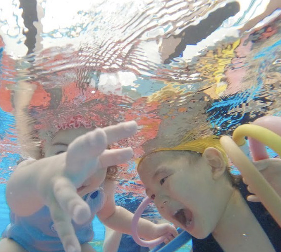 swim in the pool